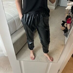 Missguided Black Faux Leather Pants